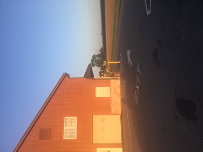 Amish drive through for autos and buggies at a dairy farm with homemade ice cream. Lancaster County, Pa.