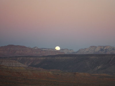 Super moon outside Zion.