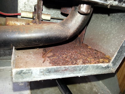 It still made ice. But yes those are rusty clumps. Buh bye Norcold.