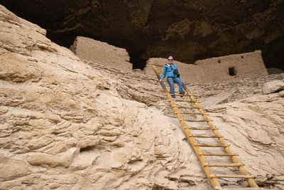 Ladder up to the Cliff Dwellings