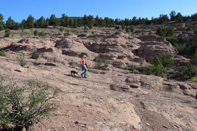 Slick rock above Purgatory Chasm