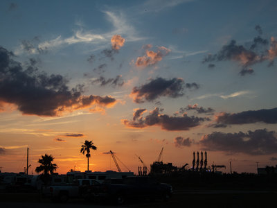 The refineries are RIGHT THERE, but if you get a spot facing the other way, it's easy to turn your back and forget they're there.