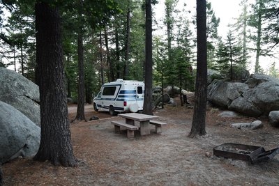 A beautiful campsite but no fires were allowed due to extremely dry and windy conditions