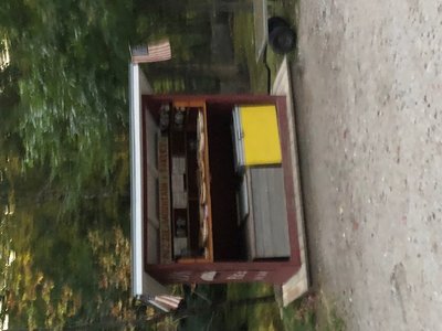 Locals sells pies in their front yard