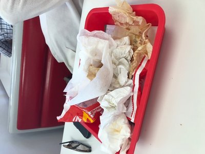 The burgers are a three napkin meal