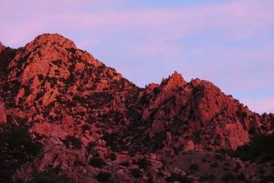 Sunrise over the rock spires