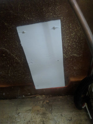 Inside backing - the plywood split a bit, maybe not the best choice of materials, but it was handy...