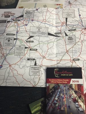 Kentucky Bourbon Trail map